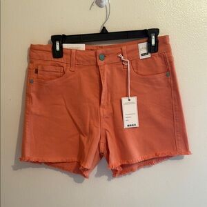 NWT Judy Blue Women's Peach‎ Denim Shorts Large
